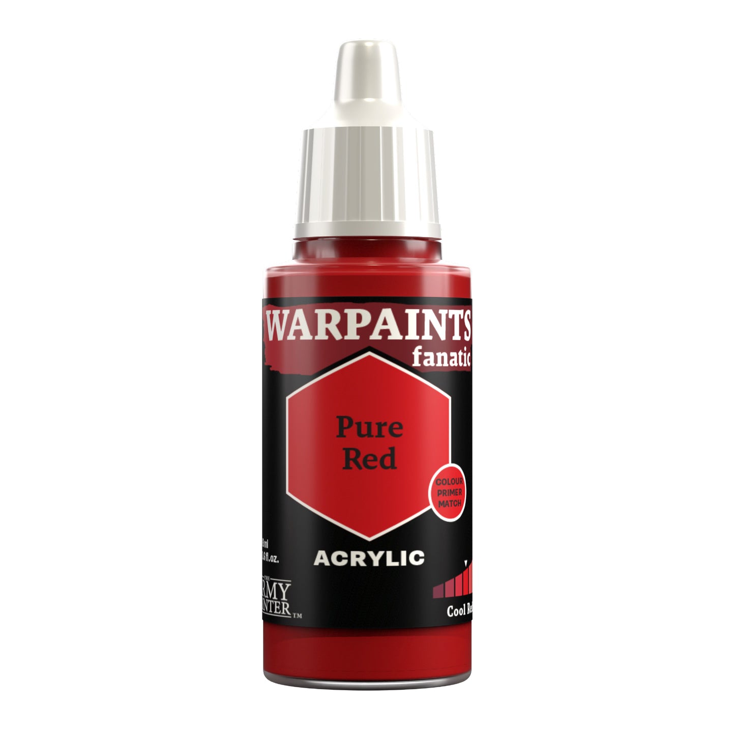 Army Painter WP3118 Warpaints Fanatic Acrylic Hobby Paint (Pure Red) (18m)