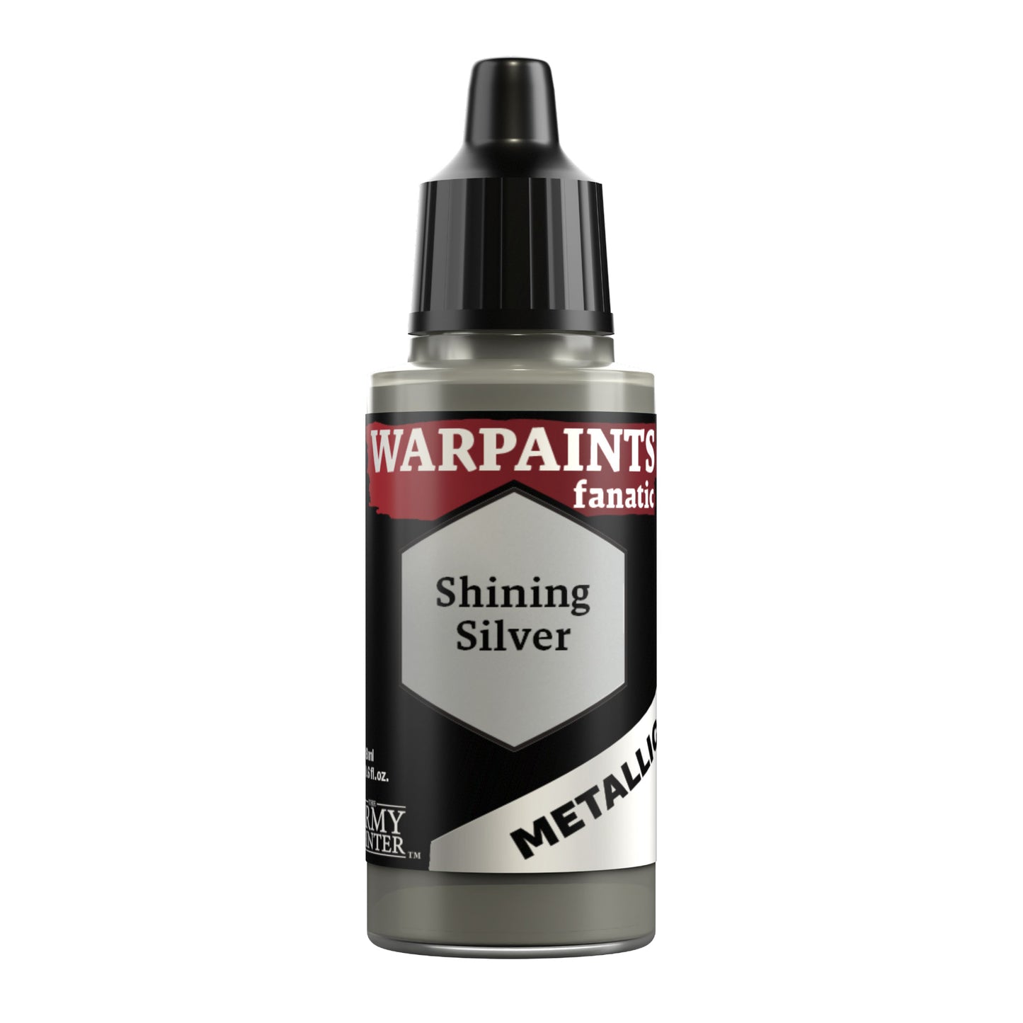 Army Painter WP3191 Warpaints Fanatic Metallic Acrylic Hobby Paint (Shining Silver)
