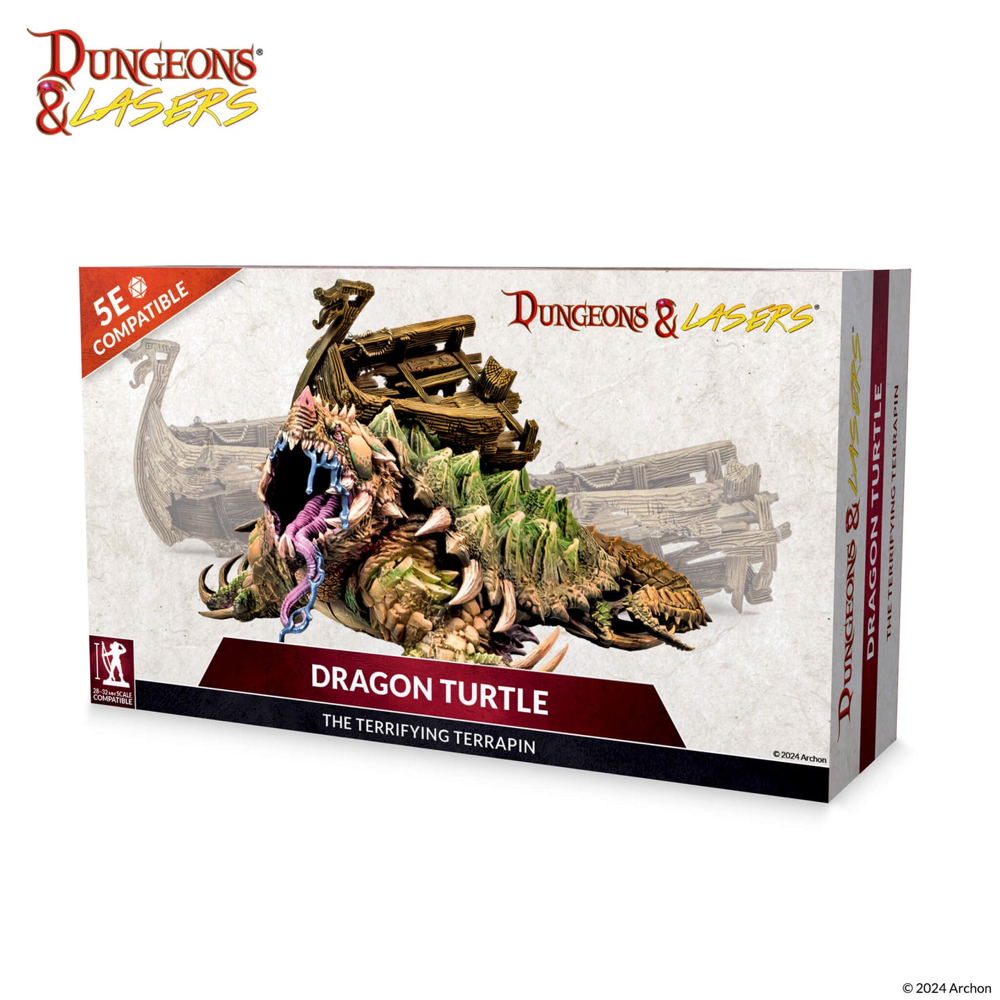 Archon Studio DNL0086 Dungeons and Lasers: Dragon Turtle (Miniatures)