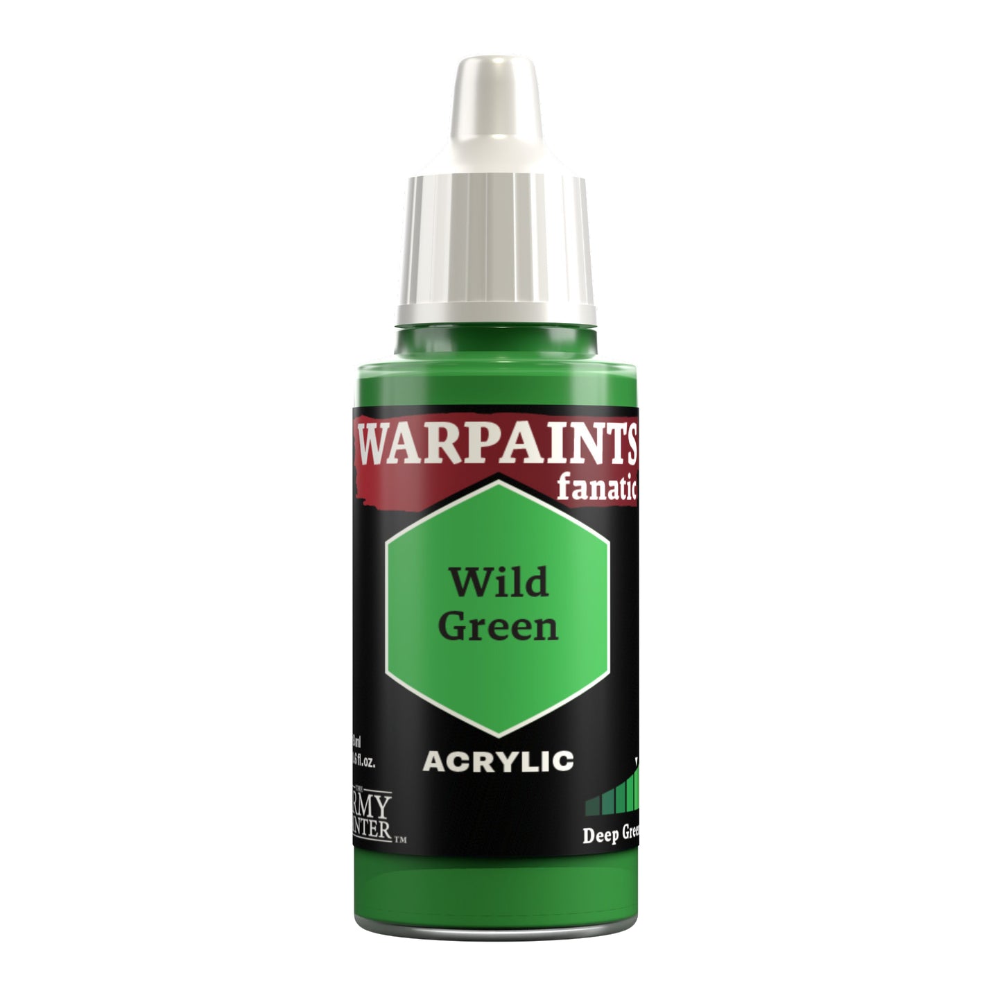 Army Painter WP3053 Warpaints Fanatic Acrylic Hobby Paint (Wild Green) (18ml)