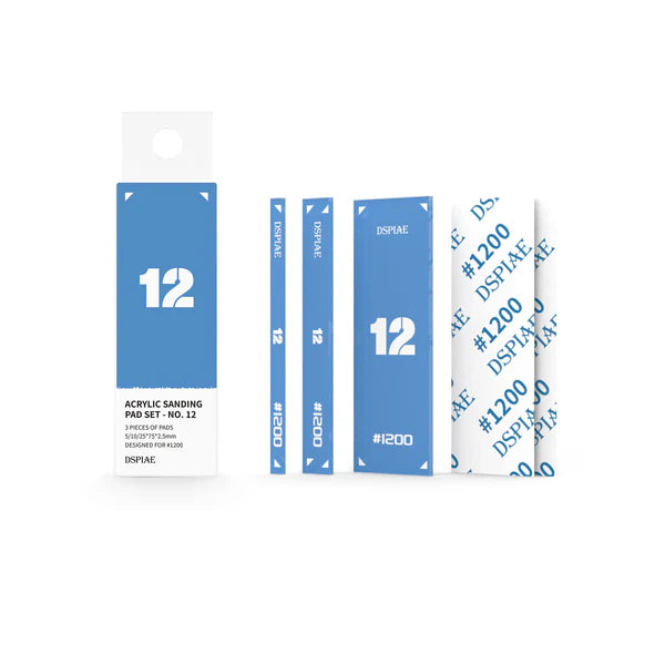 Dspiae PT-SP12 Acrylic Sanding Pad Set – Dark Blue (1200# Grit)
