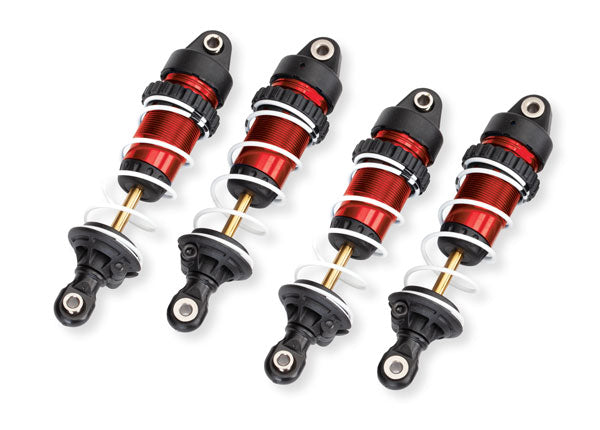 Traxxas 10765-RED Shocks, GTR long, red-anodized (4)