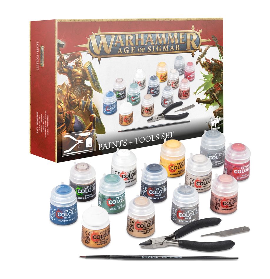 Games Workshop 80-17 Warhammer Age of Sigmar Paints + Tools Set
