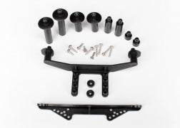 Traxxas 1914R Body mount, front & rear ( black)/ body posts