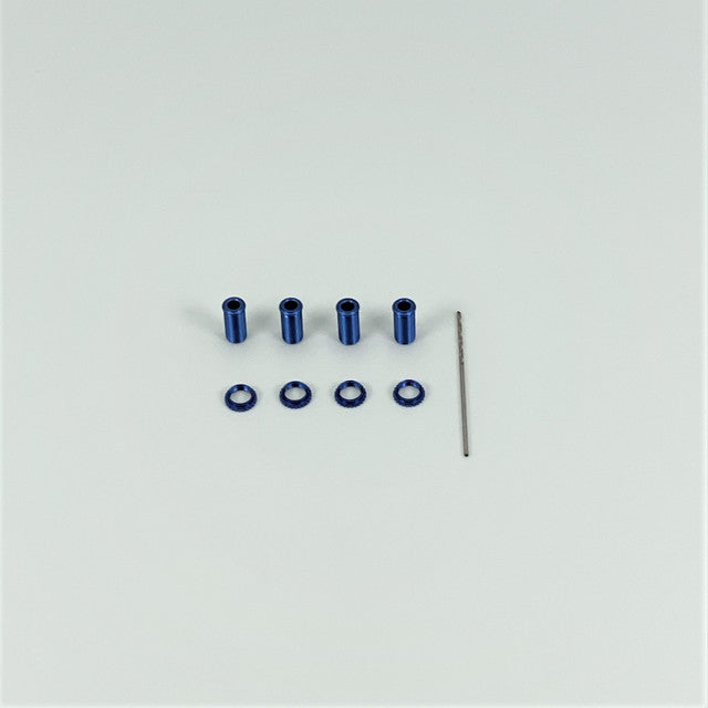 1RC Racing 5007 Threaded Alum Shock Body Set, Blue, 1/18th Scale