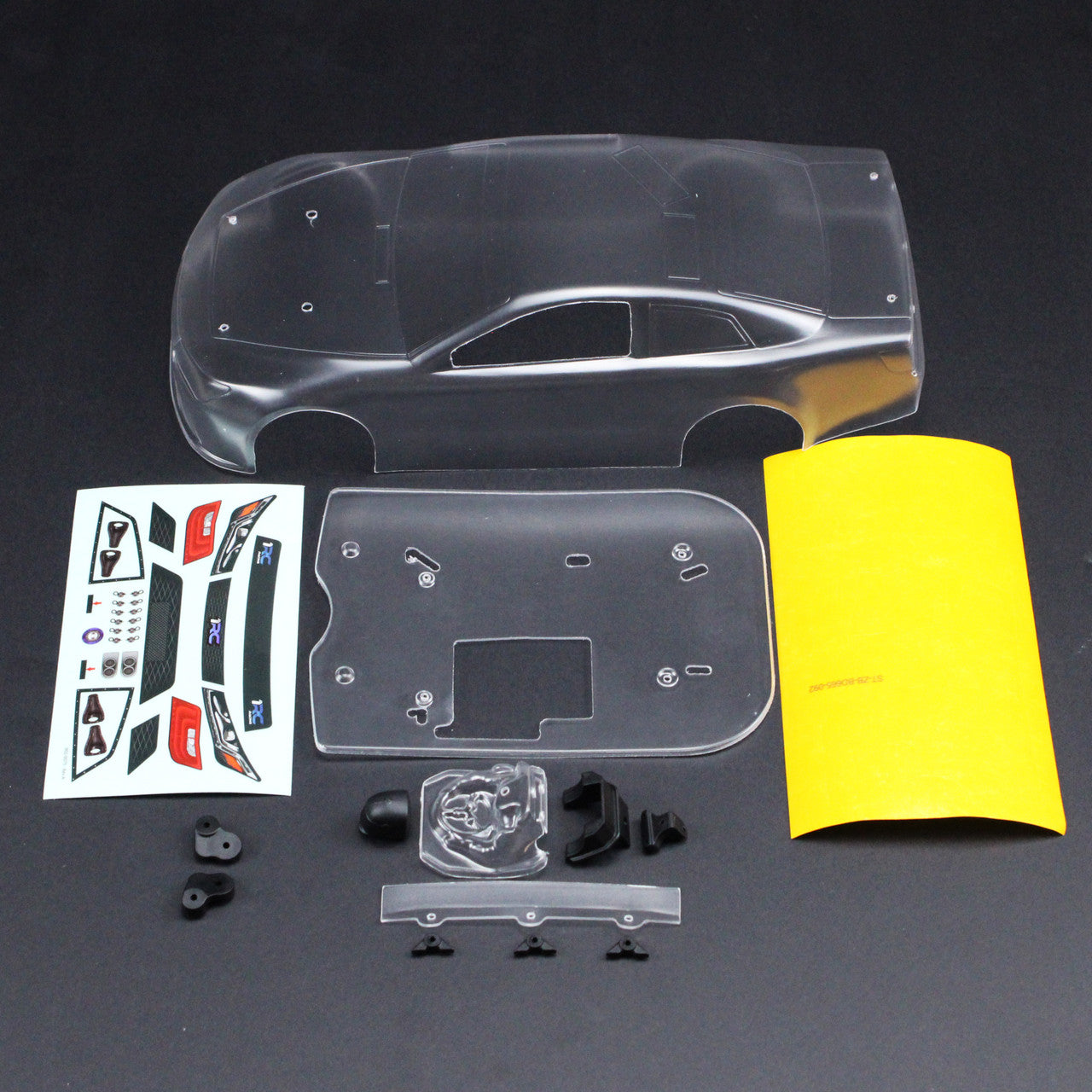 1RC Racing 6083 Body & Driver, Clear, 1/18 Asphalt Late Model 2.0