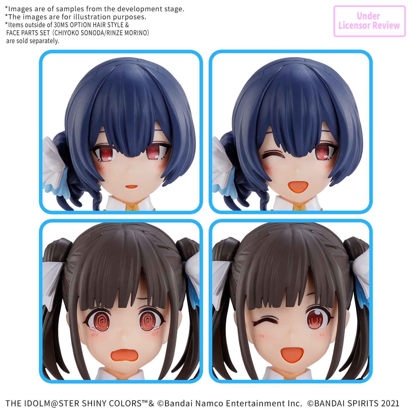 Bandai 2794163 30MS Option Hair Style & Face Parts Set (Chiyoko Sonoda/Rinze Morino)