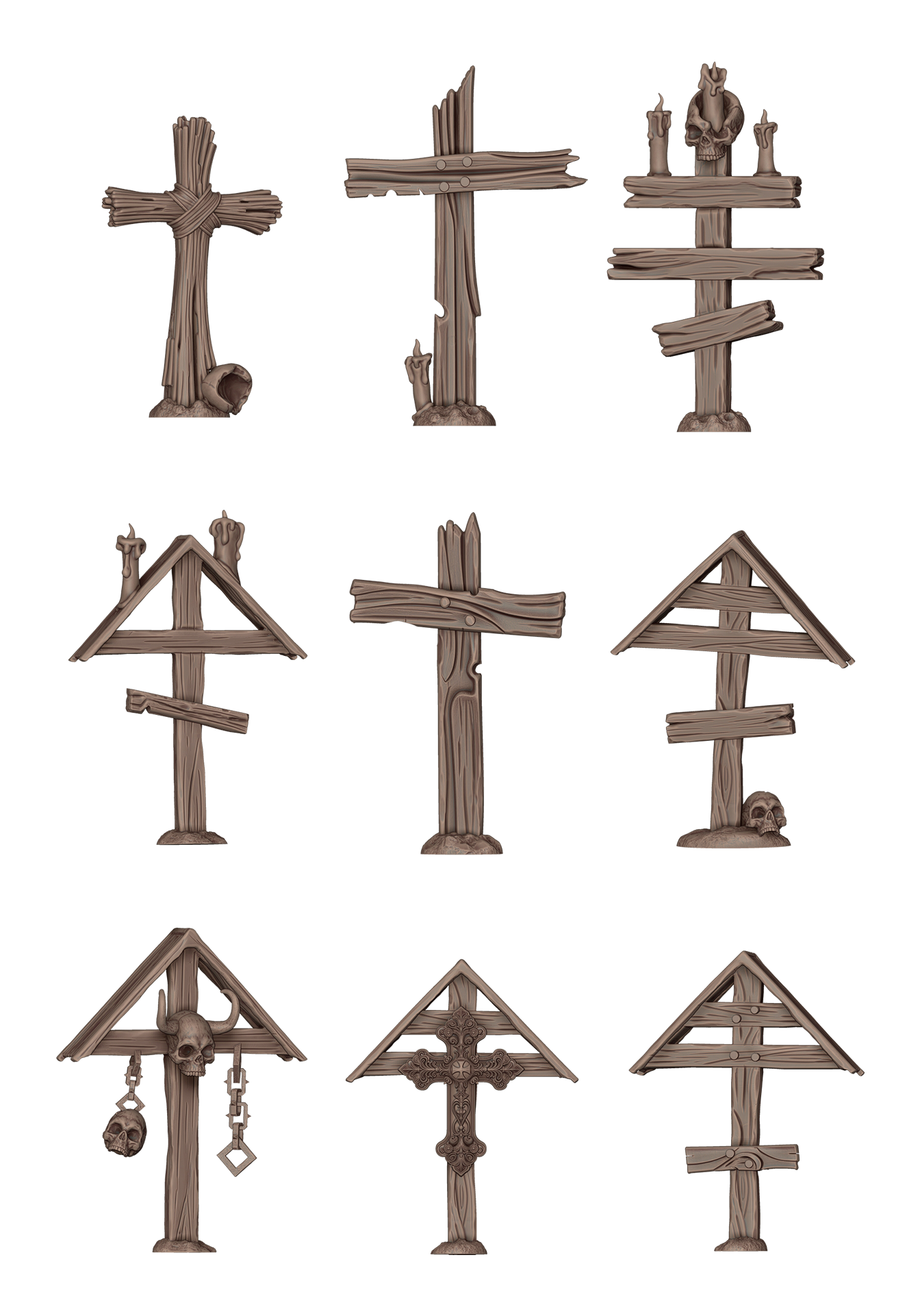 AK Interactive AKBIT0031 Wood Crosses