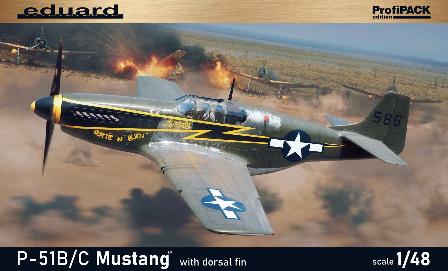 Eduard 82108 1/48 P-51B/C Mustang w/ Dorsal Fin Profipack Edition