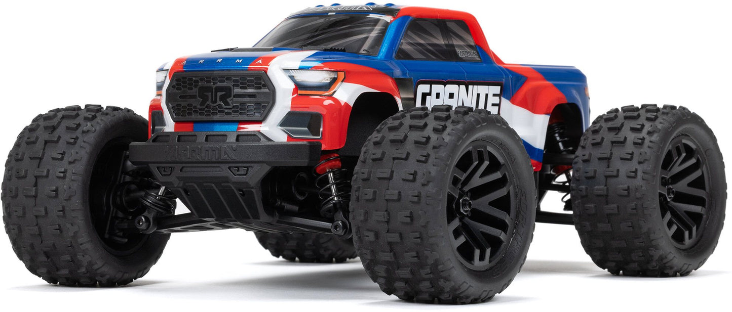 ARRMA 2102T1 1/18 GRANITE GROM MEGA 380 Brushed 4X4 Monster Truck RTR with Battery & Charger, Blue