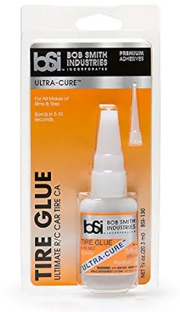 Bob Smith 130 Ultra-Cure Tire CA Glue for R/C Vehicles .75oz