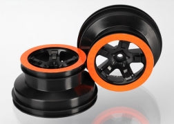 Traxxas 5870X SCT Black & Orange Wheels (2)
