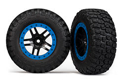 Traxxas 5885A SCT Black & Blue Wheels with BFGoodrich Tires (2)