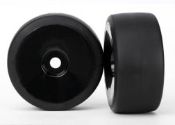 Traxxas 6473 Tires & wheels, assembled, glued (black, dished wheels, slick tires (S1 compound), foam inserts) (rear) (2)