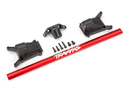 Traxxas 6730R Chassis brace kit, red (fits Rustler® 4X4 or Slash 4X4 models equipped with Low-CG chassis)
