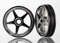 Traxxas 6974 Front 5-Spoke Wheel Set (Chrome) (2)