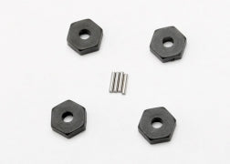 Traxxas 7154 Wheel hubs, hex (4)/ axle pins (1.5x8mm) (4)