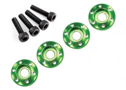 Traxxas 7668G LaTrax Aluminum Wheel Nut Washer (Green) (4)