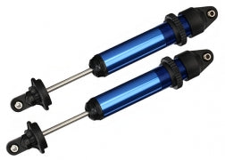 Traxxas 7761 Shocks, GTX, aluminum, blue-anodized (fully assembled w/o springs) (2)
