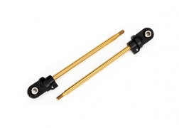 Traxxas 7763T Shaft, GTX shock TiN-coated (2) (assembled with rod ends and steel hollow balls)