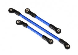 Traxxas 8146X Steering link, 5x117mm (1)/ drag link, 5x60mm (1)/ panhard link, 5x63mm (blue powder coated steel) (assembled with hollow balls) (for use with #8140X TRX-4® Long Arm Lift Kit)