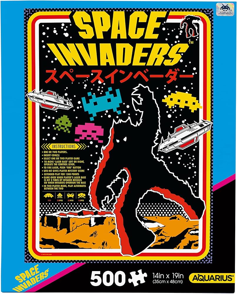 Aquarius Puzzles 62352 Space Invaders 500-Piece Puzzle