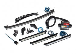 Traxxas 8485 LED light set, complete (includes front light bar (2), rear light bar, curved roof light bar, and high-voltage power amplifier)