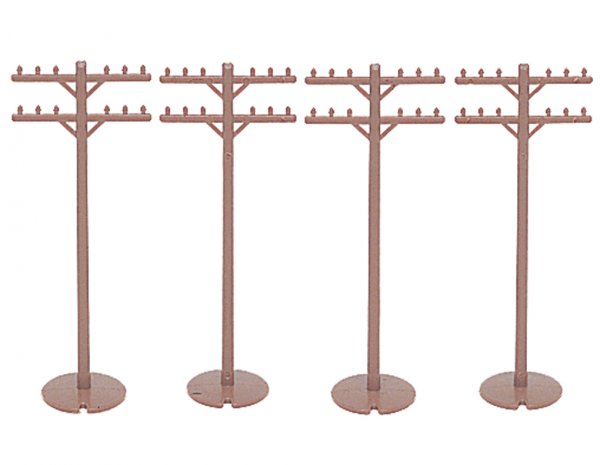 Bachmann 42102 HO Telephone Poles (12)