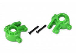 Traxxas 9037G Steering blocks, extreme heavy duty, green (left & right)/ 3x20mm BCS (2) (for use with #9080 upgrade kit)