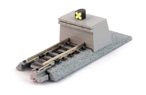 KATO 20063 Concrete Illuminated Bumper Track - Unitrack -- Style A, 2-5/6" 66mm Long N Scale