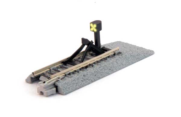 KATO 20064 Steel Illuminated Bumper Track - Unitrack -- Style C, 2-5/6" 66mm Long N Scale