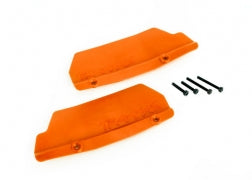 Traxxas 9519T Mud guards, rear, orange (left and right)/ 3x15 CCS (2)/ 3x25 CCS (2)
