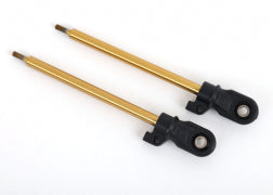 Traxxas 9662T Shock shaft, 80mm ( GT-Maxx®) ( TiN-coated) (2) (assembled with rod ends and steel hollow balls)