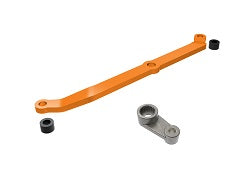 Traxxas 9748-ORNG Steering link, 6061-T6 aluminum (orange-anodized)/ servo horn, metal