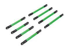 Traxxas 9749-GRN Suspension link set, 6061-T6 aluminum (green-anodized)