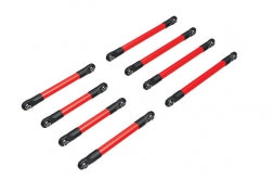 Traxxas 9749-RED Suspension link set, 6061-T6 aluminum (red-anodized)