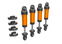 Traxxas 9764-ORNG Shocks, GTM, 6061-T6 aluminum (orange-anodized) (fully assembled w/o springs) (4)