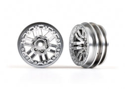 Traxxas 9768-SATIN 1.0" Satin Chrome Wheels (2)