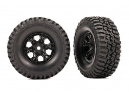 Traxxas 9774 Tires & wheels, assembled (black 1.0' wheels, BFGoodrich® Mud-Terrain T/A® KM3)