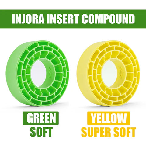Injora DGT-1064GN Silicone Rubber Inserts For 62-64mmx24mm 1.0" Tires Green-Soft