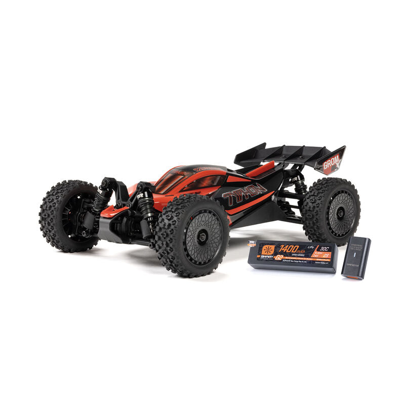 ARRMA 2306ST1 1/14 TYPHON GROM 223S DSC 4X4 RTR Brushless Buggy, Red (Battery & Charger Included)