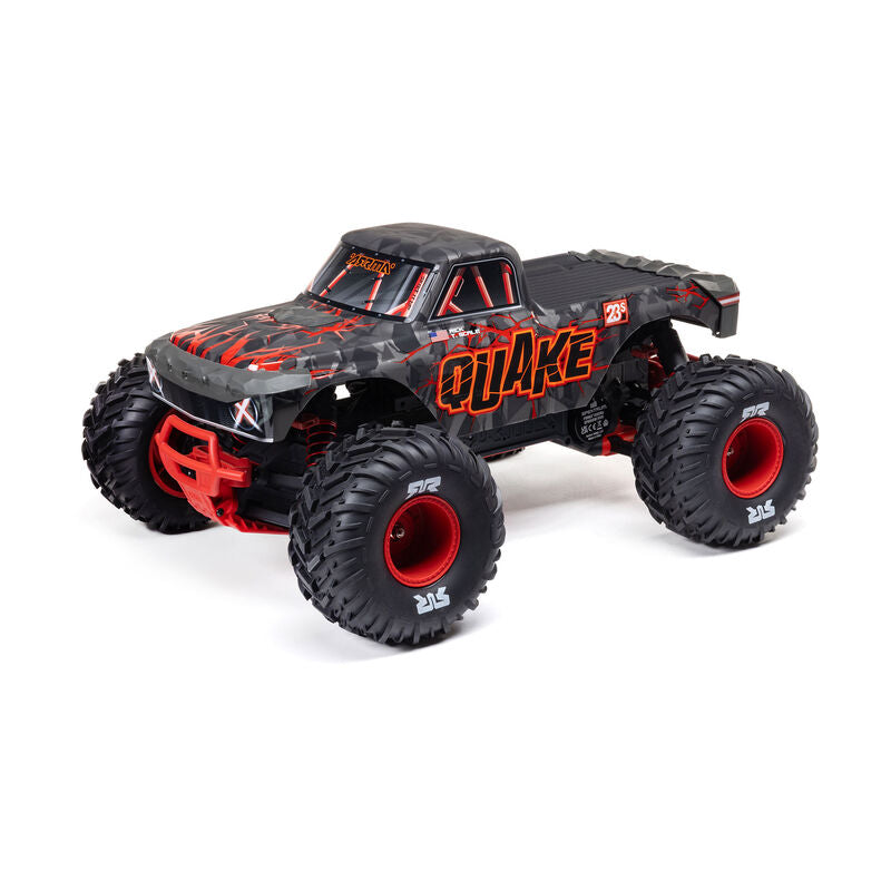 ARRMA 3537T1 1/10 QUAKE 223S 2WD RTR Brushless Monster Truck, Red