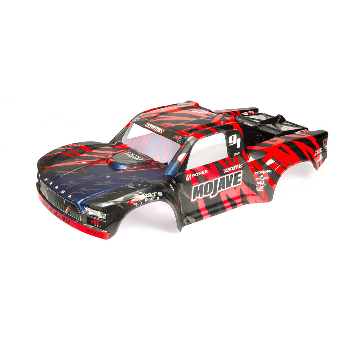 ARRMA 411004 1/7 Painted Body, Black/Red: MOJAVE 6S BLX