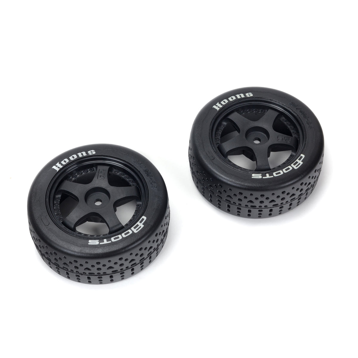 ARRMA 550095 DBoots Hoons 35/085 2.4 Belted 5-Spoke Pre-Mounted Tires (2) (White) w/14mm Hex