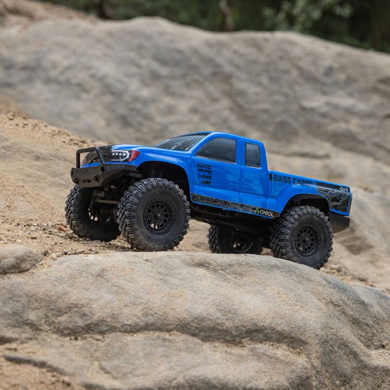 Axial 1219T2 1/24 SCX24 Base Camp 4x4 Rock Crawler Brushed RTR - Blue