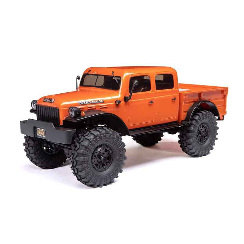 Axial 00007T1 1/24 SCX24 Dodge Power Wagon 4X4 Rock Crawler Brushed RTR, Orange