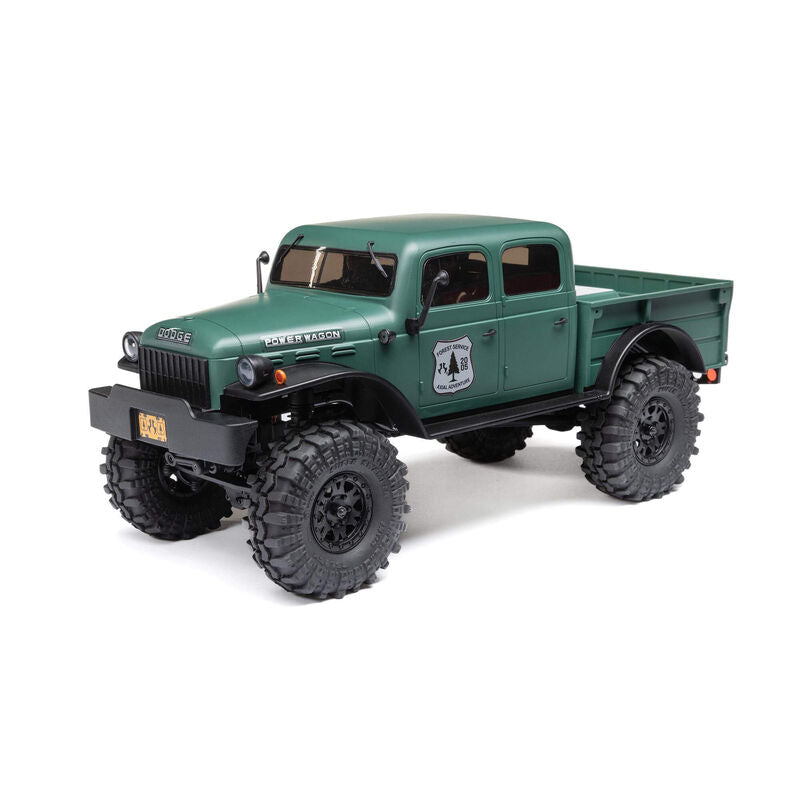 Axial 00007T2 1/24 SCX24 Dodge Power Wagon 4X4 Rock Crawler Brushed RTR, Green