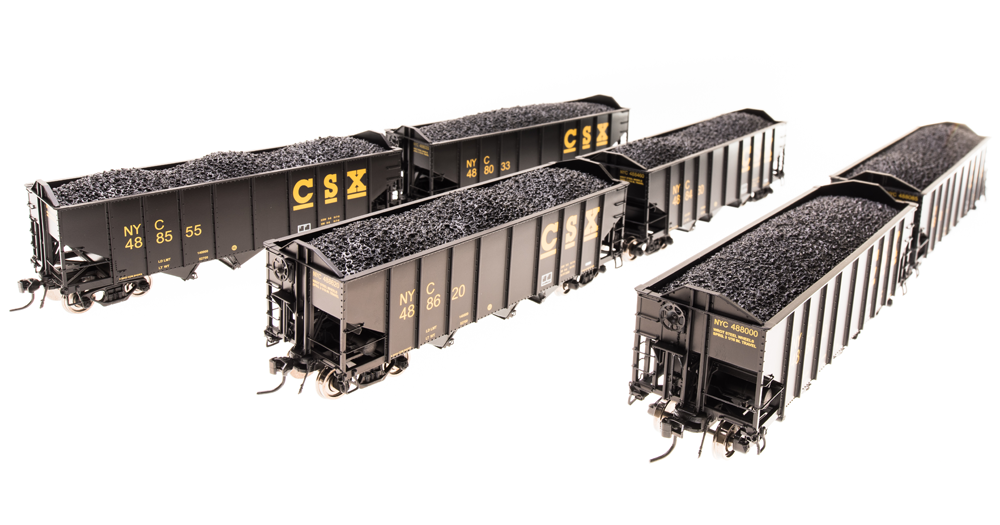 Broadway Limited 5629 HO H2a 3-Bay Hopper, CSX/Black/Yellow Lettering(6)