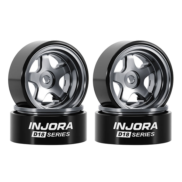 Injora W7002TI-18 0.7" D18 5-Spoke Aluminum Wheels for SCX30
