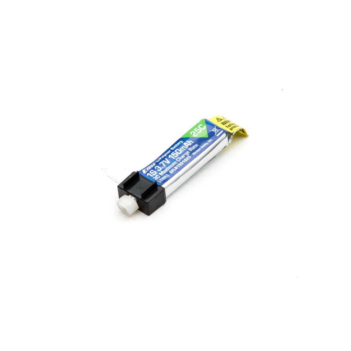 Eflite B1501S25 3.7V 150mAh 1S 25C LiPo Battery: PH 1.25 (Ultra Micro)